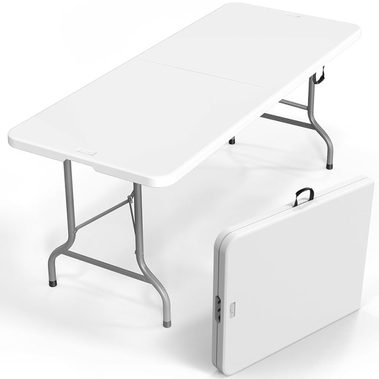 8ft Rectangular Foldable Table (White)