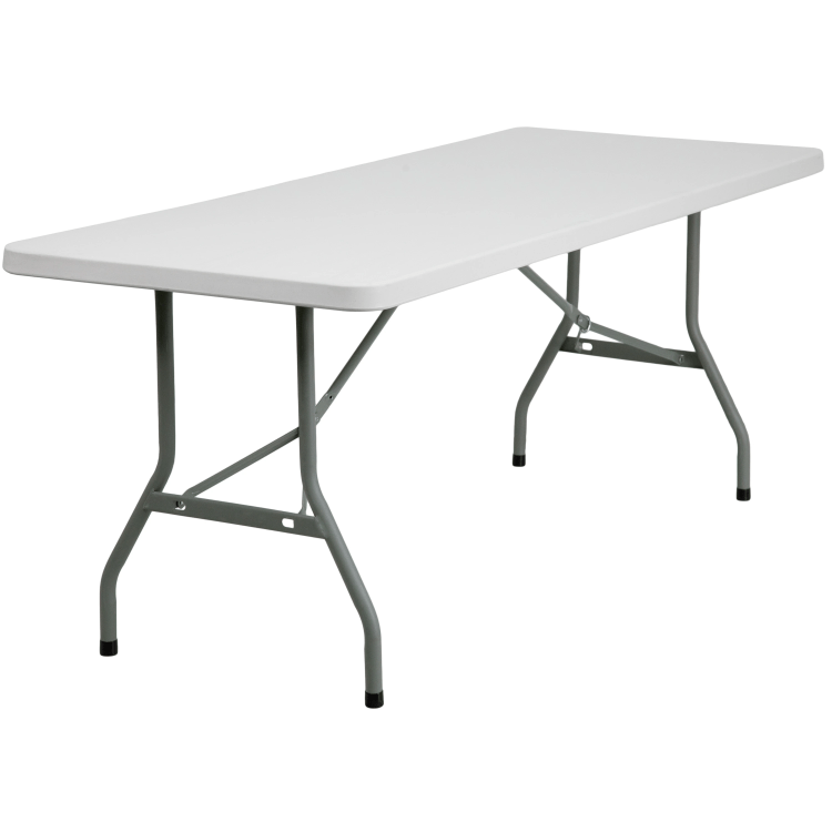 6ft Rectangular Foldable Table (White)