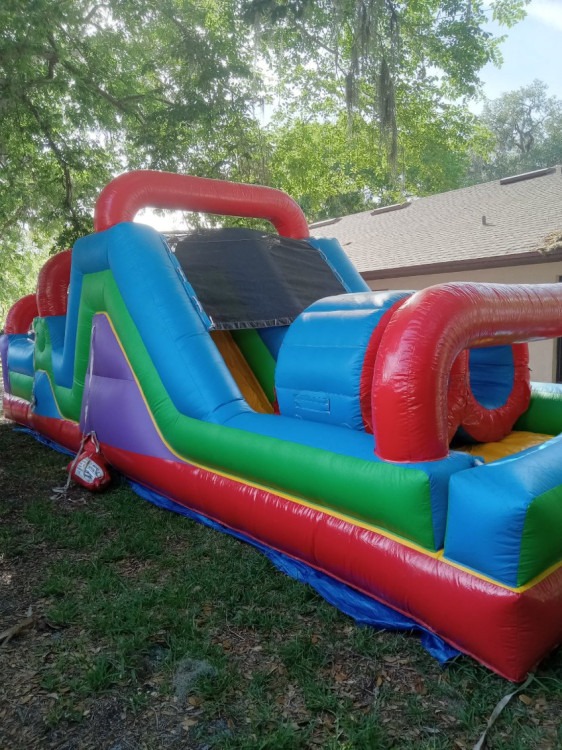40' Obstacle Course Slide Combo