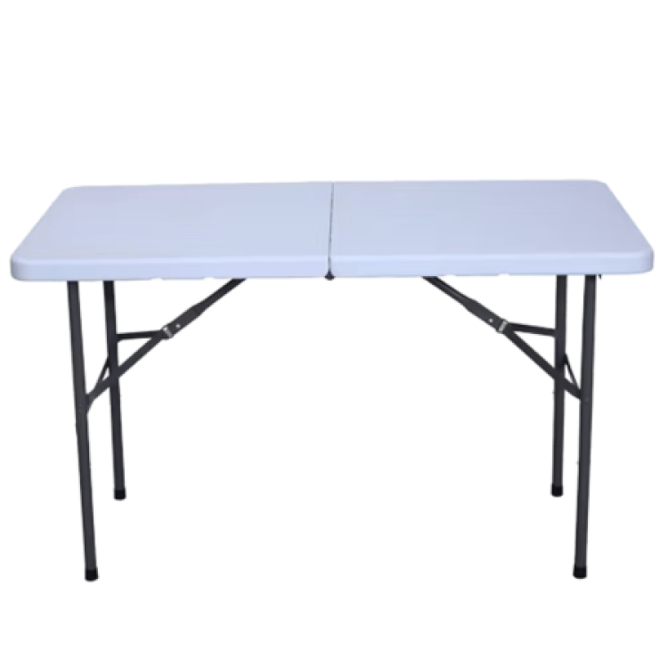 4ft Rectangular Foldable Table (White)